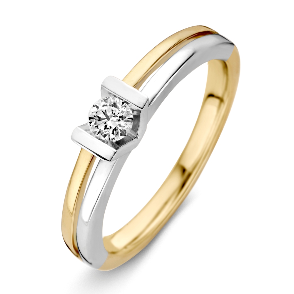 Gouden solitair ring met Juwelier Doetinchem