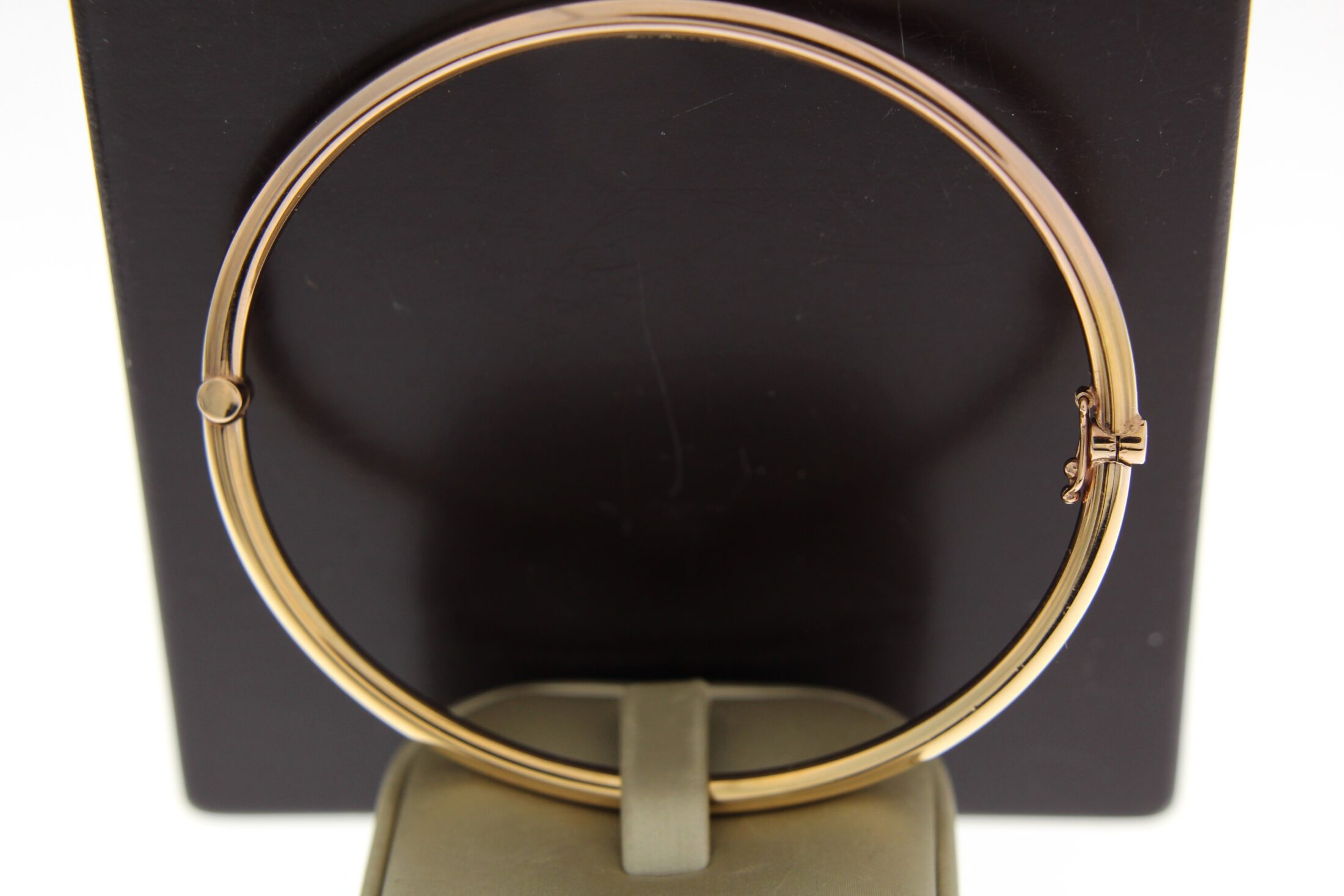 14 karaat rosegouden slavenband 3mm bol