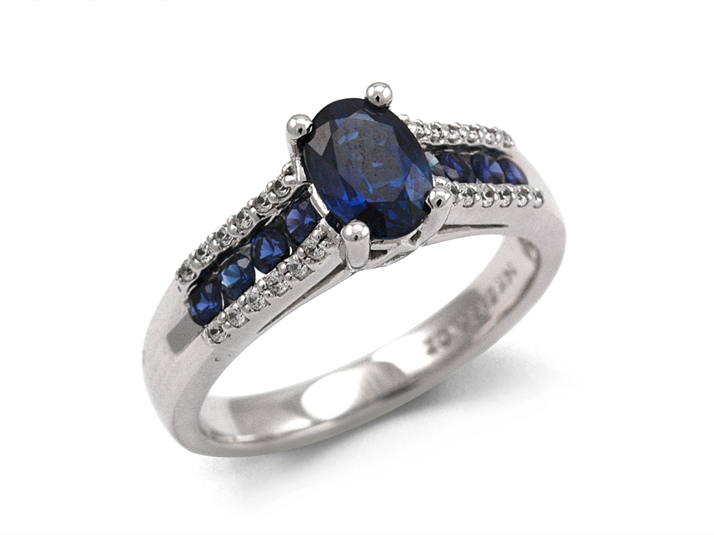 golden ring twist & crystal * diamond and sapphire: sold ⋆ Oogst Sieraden