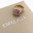Brusi, rosegoud gematteerde ring, Polky collectie, rose saffier en champagne diamant