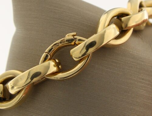 14 k geel gouden ovale Jasseron Armband