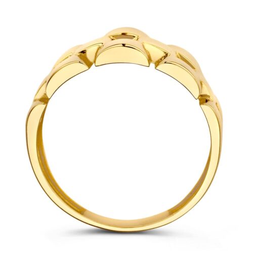 Ring geelgoud Geelgouden ring met 'Rolexschakel'.