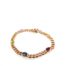 14 karaat rose gouden armband met amethist, topaas, peridot, rhodoliet en citrien