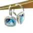 Witgouden oorhanger met 0.52 ct briljant en London Blue
