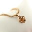 Rose gouden collier, met witgouden sluiting, 14 karaat