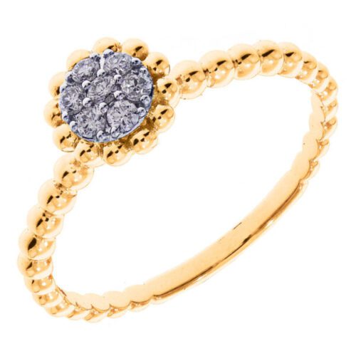 Ring 7-0.12 Crt H SI, 14 Krt Geelgoud