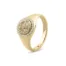 SEE YOU, SMALL ROUND SIGNET & ASH RING,