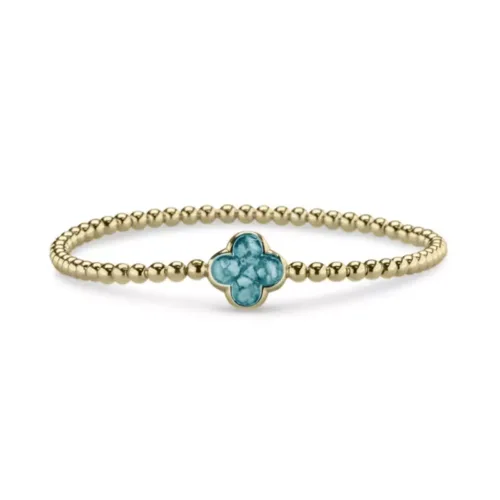 SEE YOU, FLEXIBLE CLOVER BRACELET BL 015Y, 14 karaat geelgoud