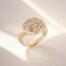 BRUSI, ring Cannella roosgeslepen champagne diamant en wit diamant
