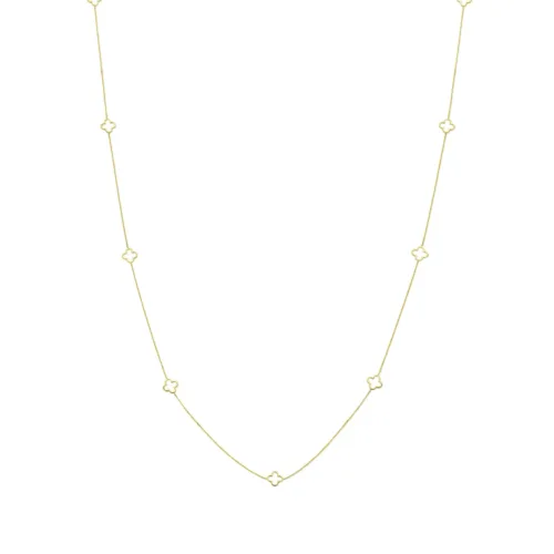 Just Franky - Iconic Lucky Clover Necklace 9 Clovers 90 cm
