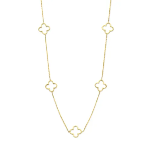 Vier de gelukkige momenten in het leven met onze prachtig ontworpen 14 karaat gouden Lucky Clover Necklace. Deze stijlvolle trendy ketting is niet zomaar een sieraad; het is een symbool van geluk en een uiting van jouw unieke stijl.