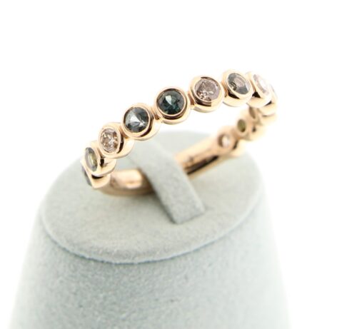 BRON, Confetti ring, 12 x 3 mm, Petrol Korund , 8RR4872SILK