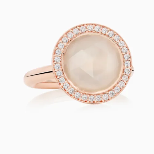 8RR4865MWBBR Bron Sushi ring met briolet witte maansteen