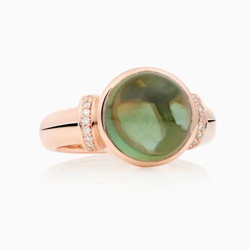 8RR4876GTCBR Bron Toujours Ajour Ring met cabochon geslepen groene toermalijn 8RR4876GTCBR