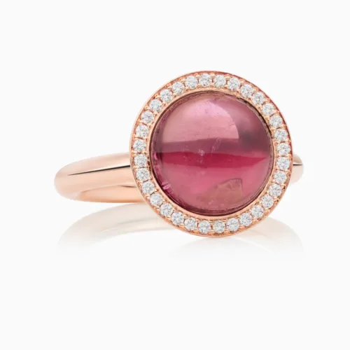 8RR4925RTCBR Bron Sushi ring met roze toermalijn