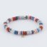 Y&G Romantic Touch Edelstenen armband (6x4mm kralen) | Vijf 14kt gouden beads & tulp logo Aquamarijn | Kyaniet | Rodochrosiet | Agaat