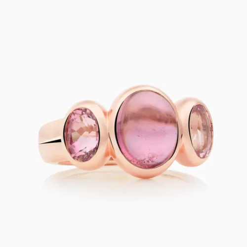 8RR4902RTCRT Bron Sushi ring roze toermalijn cabochon facet Bron Boutique