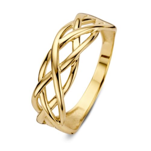 ring-geelgoud, prachtige ring in 14karaat geelgoud