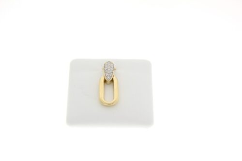 geeglouden-hanger-met-briljant,14 karaat geelgouden hanger met briljant 14-0.12ct