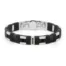 baraka-armband-heren, Prachtige heren armband van Baraka met 18karaat rosegoud, zwart diamant 0.10ct, carbon en rubber. BR302091RODN-10