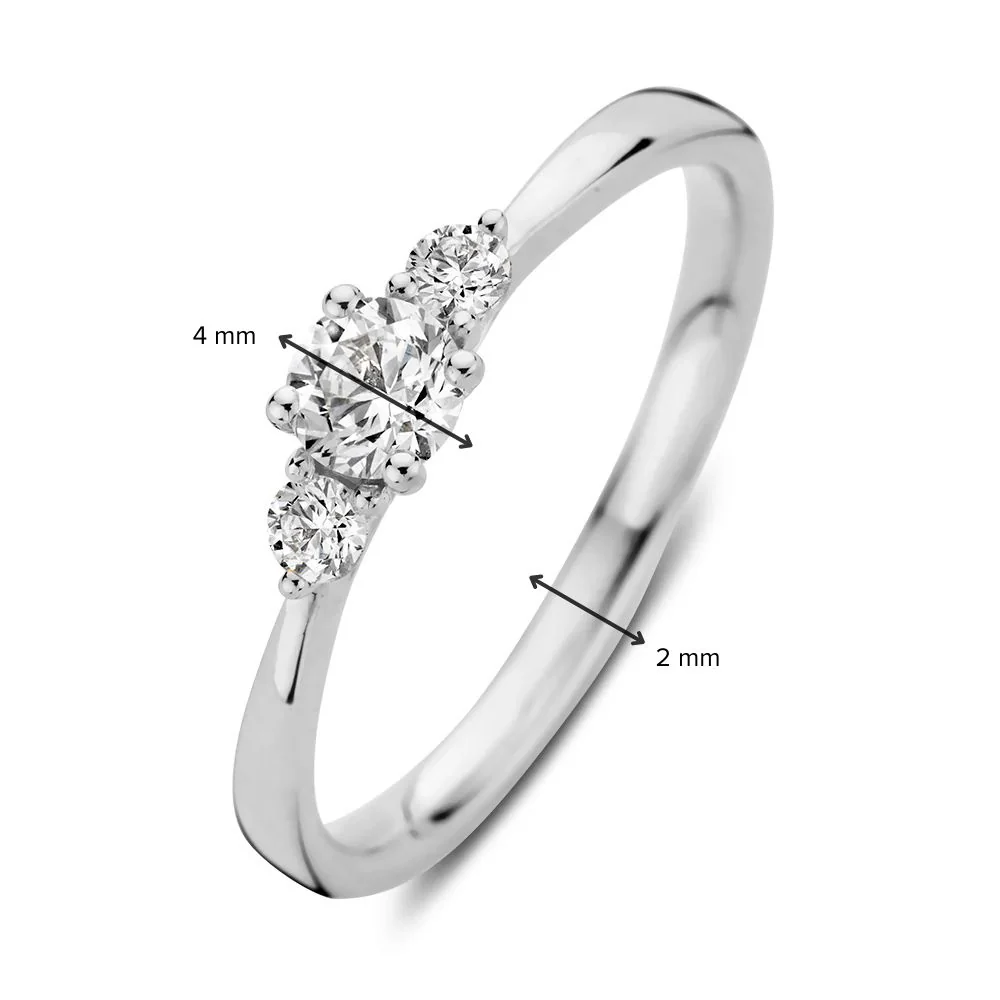 Lab diamant witgouden ring 0.37ct