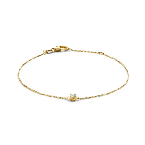 Lab diamant geelgouden armband 0.15ct ,AA15010015