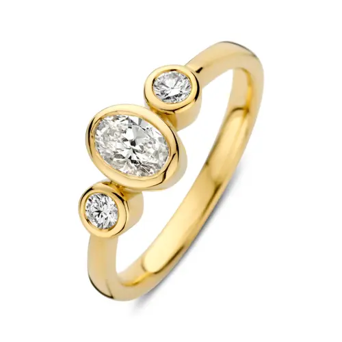 Lab diamant geelgouden ring 0.70ct, RA15630070