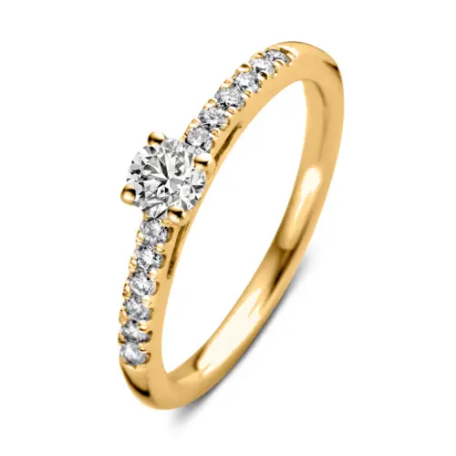 Lab diamant geelgouden ring 0.50ct, RA15700050