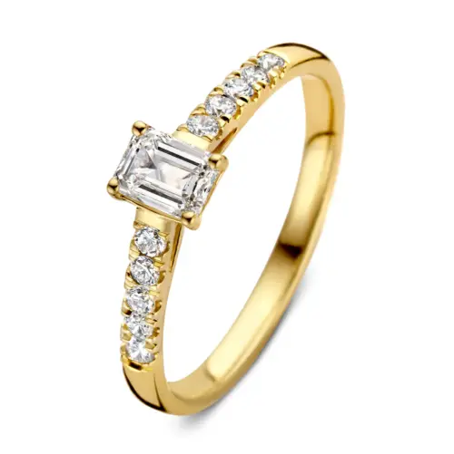 Lab diamant geelgouden ring 0.48ct Nora Royal, RA15760048