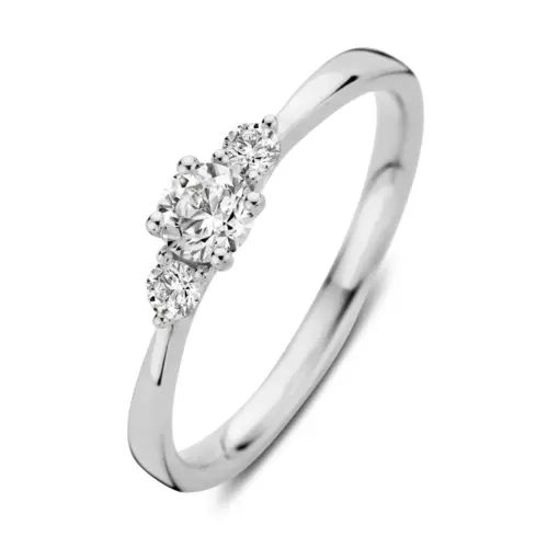 Lab diamant witgouden ring 0.37ct