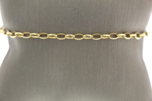 Geelgouden jasseron armband