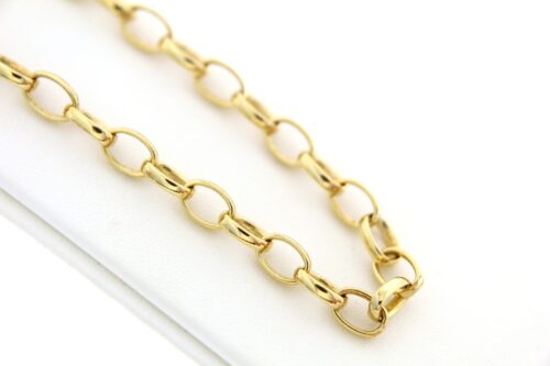 Geelgouden ovale jasseron collier