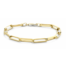Geelgouden paperclip armband