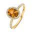 Ring geelgoud citrien + briljant, 123561/RG138286