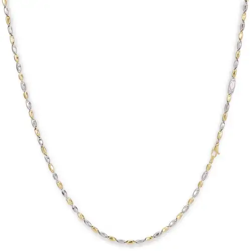 Bicolor collier fantasie schakel