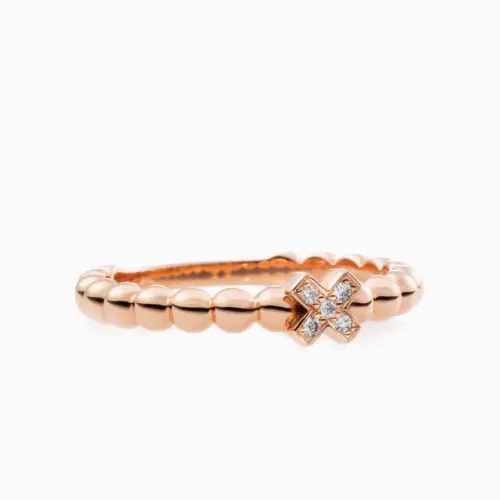 Bron rosegouden Joy ring met wit diamant