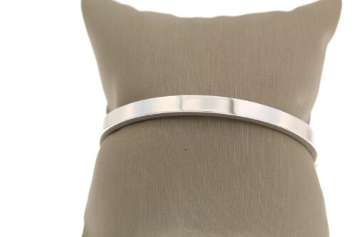 Witgouden vlakke slavenband