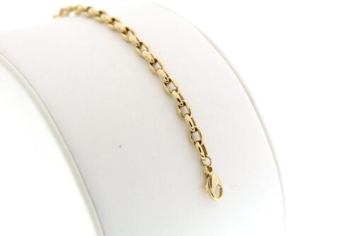 Geelgouden armband ovale jasseron