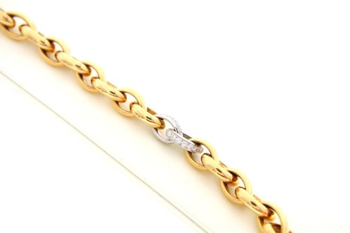 18karaat rosegouden armband met diamant