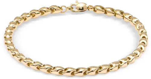 Geelgouden armband fantasie schakel