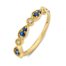 Geelgouden ring met saffier en briljanten