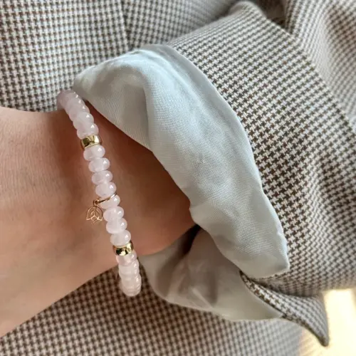 Y&G edelstenen armband Rozenkwarts, 7060