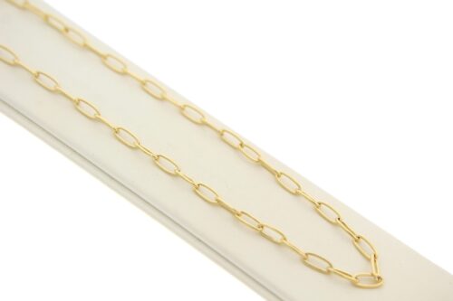 Geelgouden collier ovale schakel, 40-ANK035