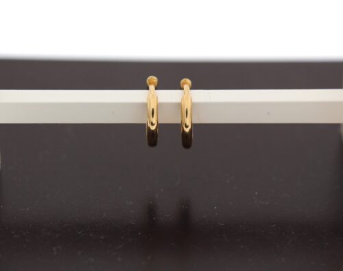 Occasion Bron creolen rosegoud glad, 13mm