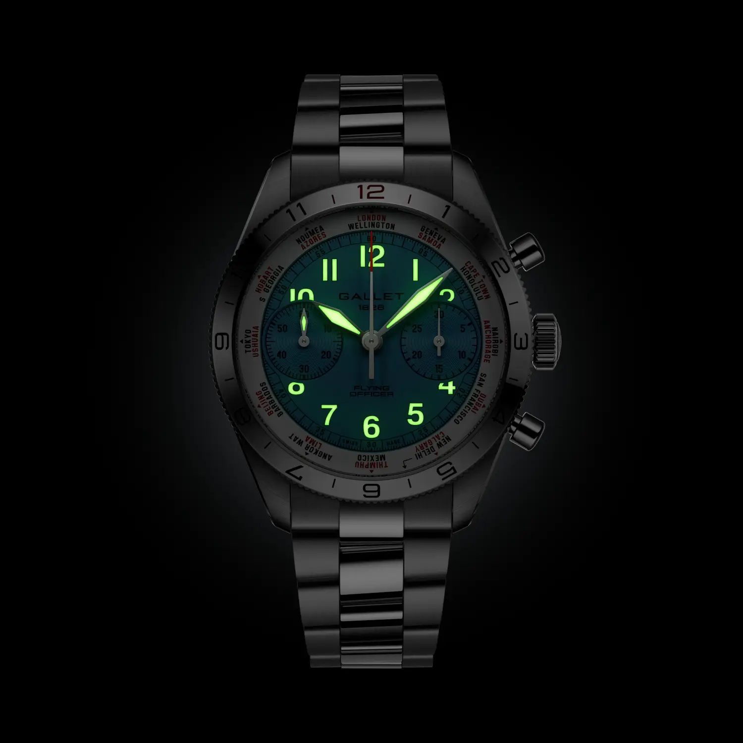 AG2301131C1A1 Gallet Flying Officer Chronograph 40