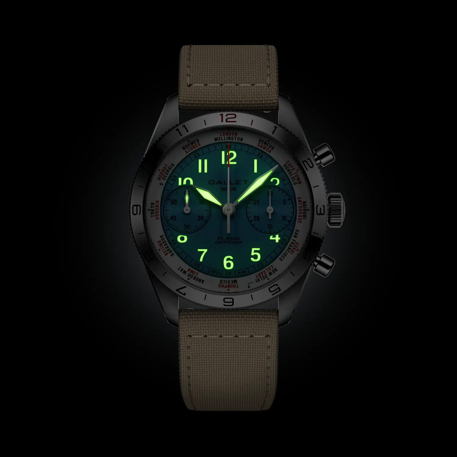 AG2301131C1W1 Gallet Flying Officer Chronograph 40