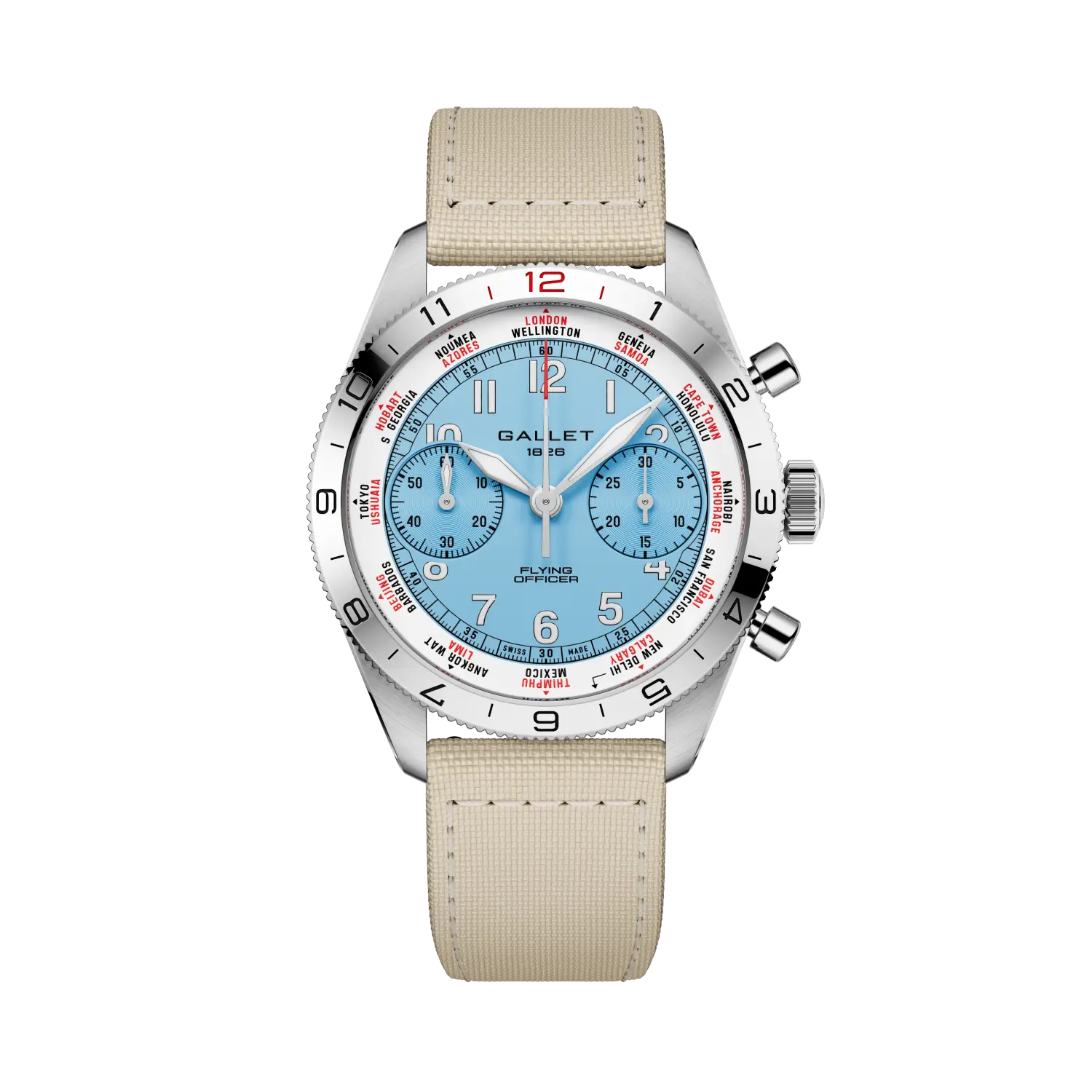 AG2301131C1W1 Gallet Flying Officer Chronograph 40