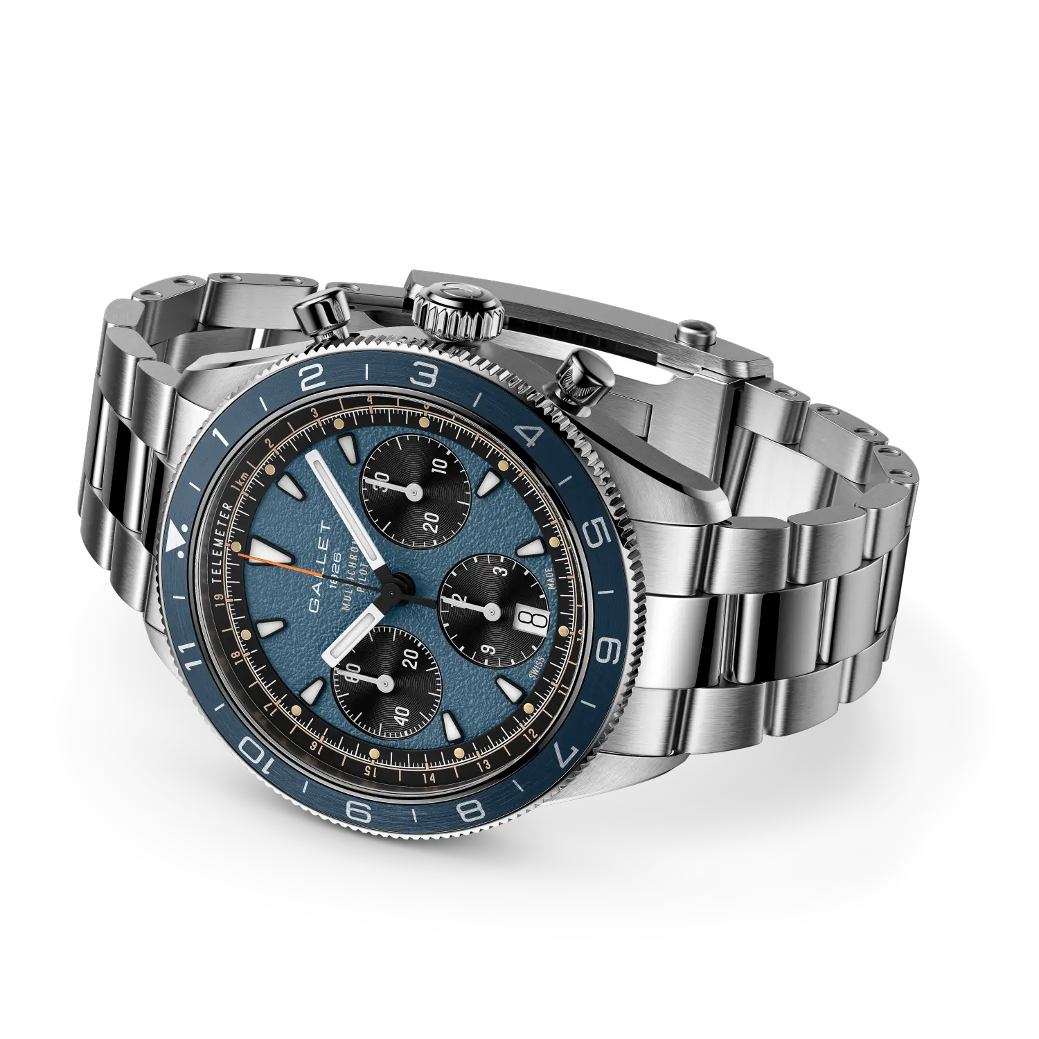 AG2303171C1A1 Gallet Multichron Pilot Chronograph 42
