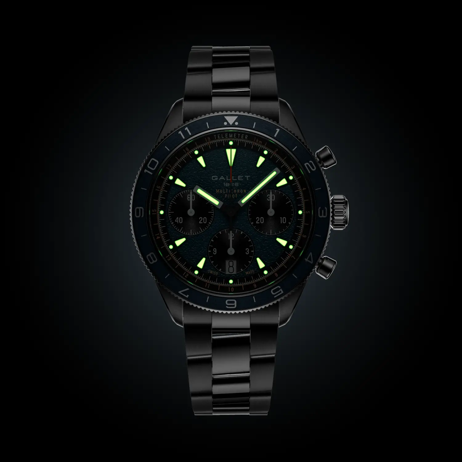 AG2303171C1A1 Gallet Multichron Pilot Chronograph 42