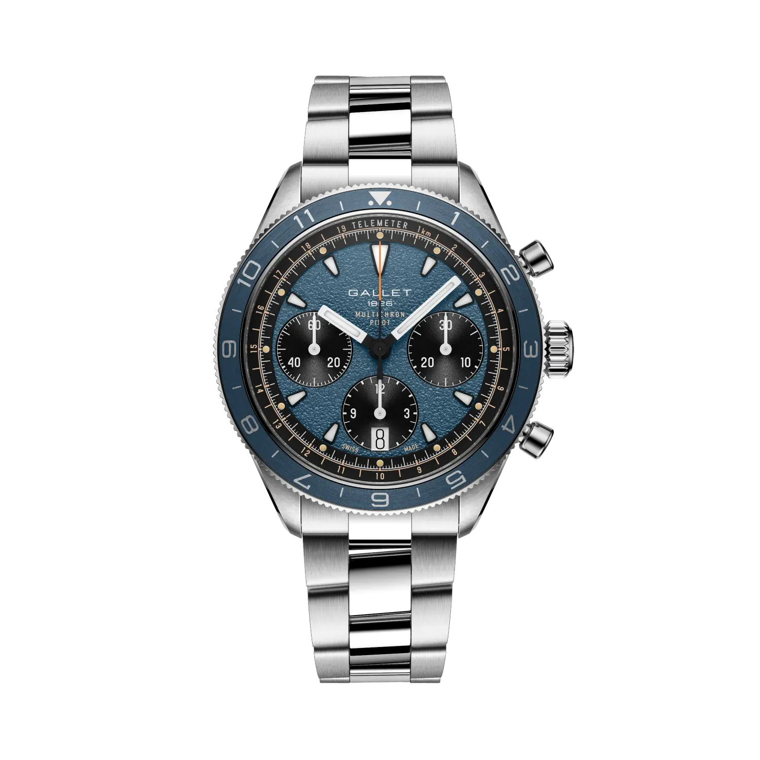 AG2303171C1A1 Gallet Multichron Pilot Chronograph 42